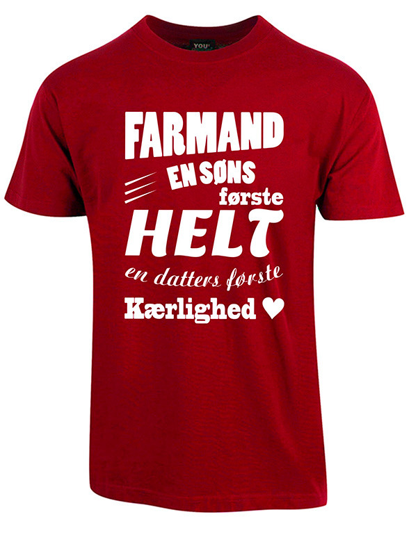 Farmand t-shirt - Vinrød