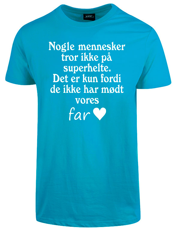 Billede af Fars dag t-shirt - Turkis