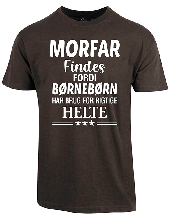 Billede af Morfar findes fars dag t-shirt - Mørkegrå