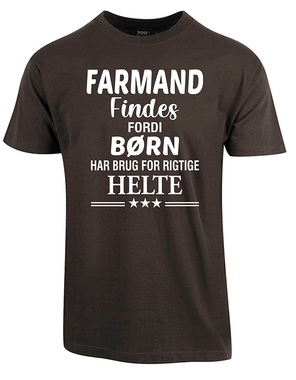 Farmand findes fars dag t-shirt – Mørkegrå