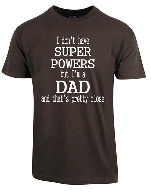 Super powers fars dag t-shirt - Mørkegrå