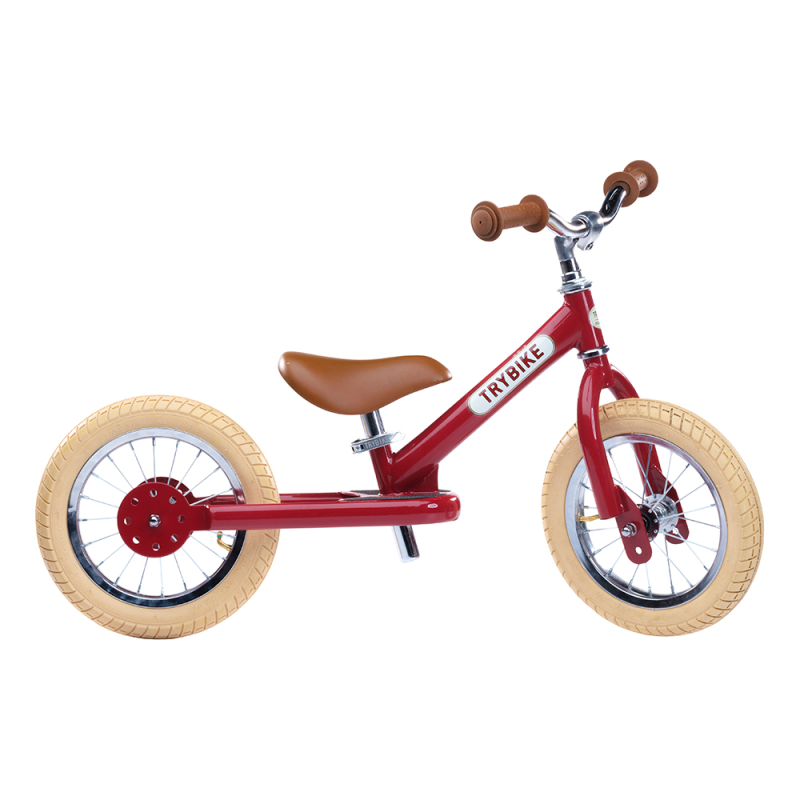 4: Trybike løbecykel med 2 hjul - Vintage Rød