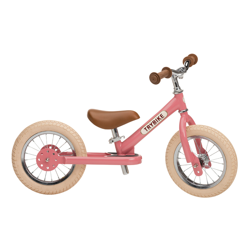 Trybike løbecykel med 2 hjul - Vintage Rosa