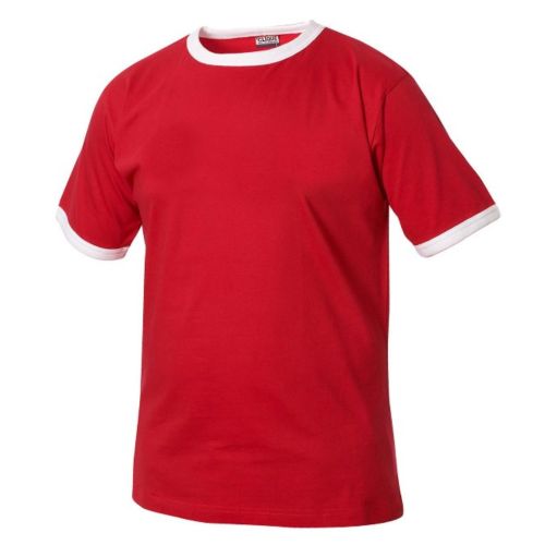 rød t-shirt med hvide kanter til børn
