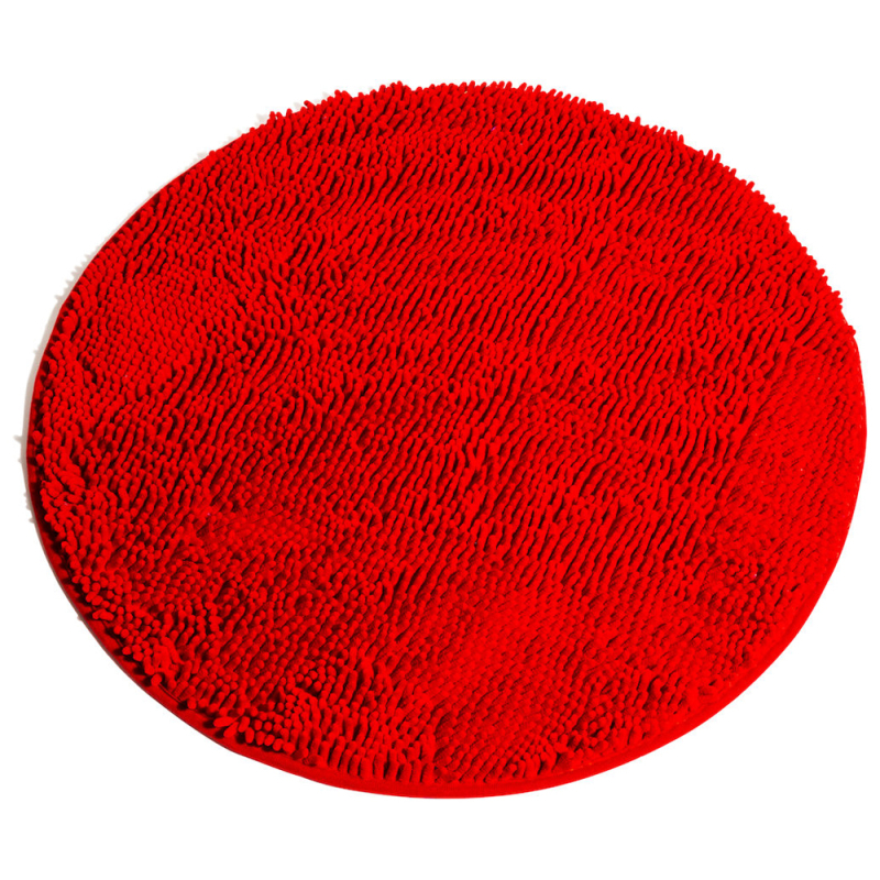 Rød rund badeværelsesmåtte fra Lord Nelson - 70 cm.