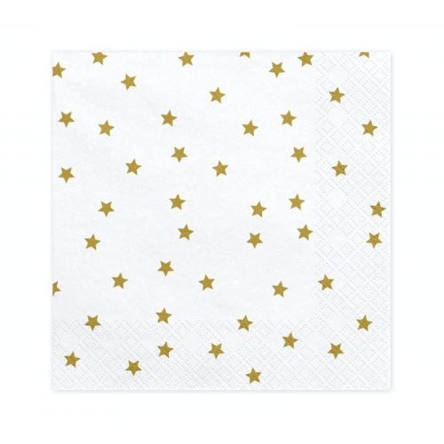hvide servietter med stjerner