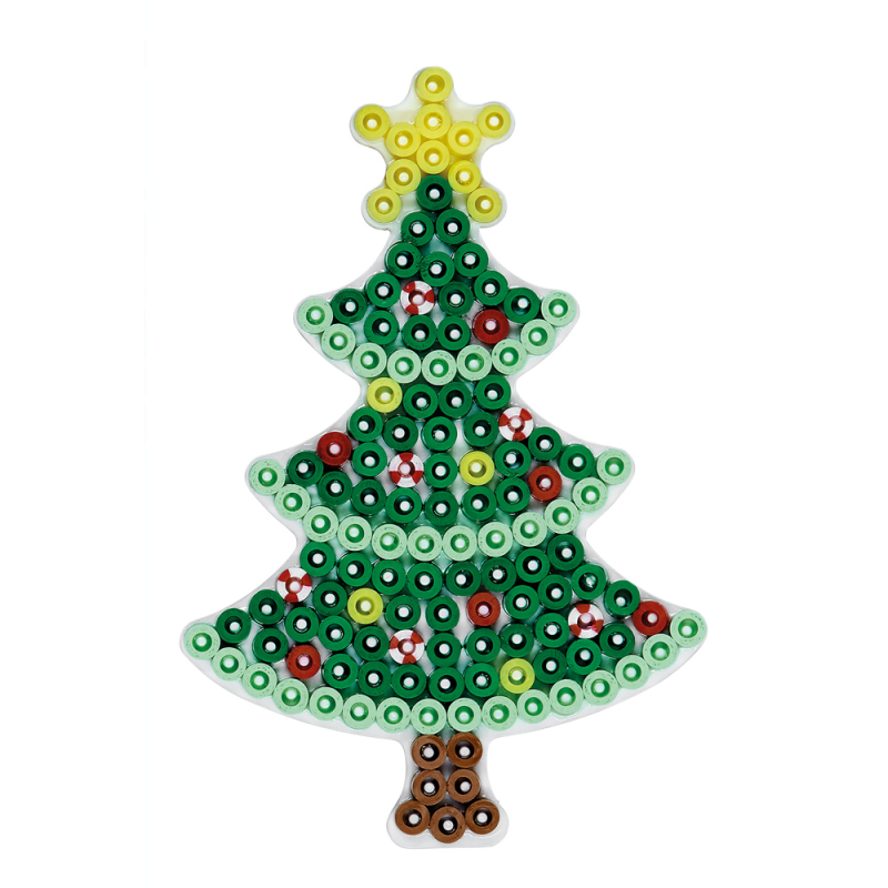 Juletræ perleplade fra Hama - Lille
