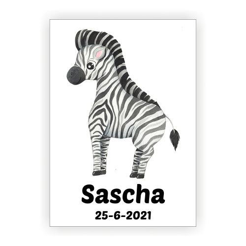 zebra plakat med navn