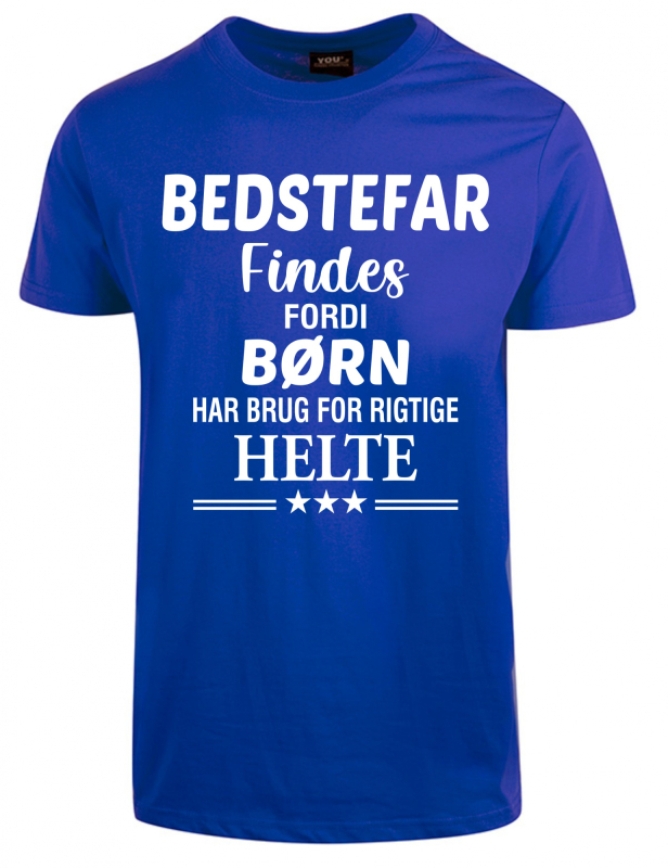 Bedstefar findes fars dag t-shirt - Koboltblå