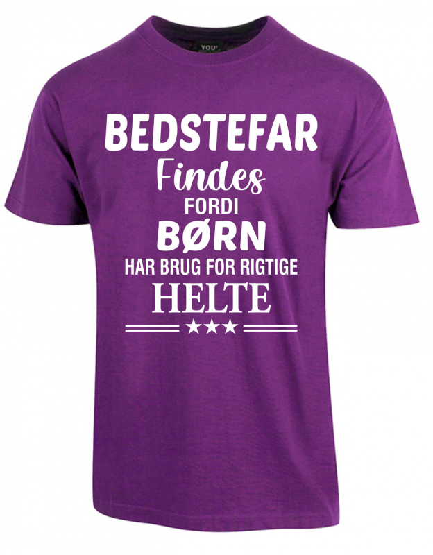 Billede af Bedstefar findes fars dag t-shirt - Lilla