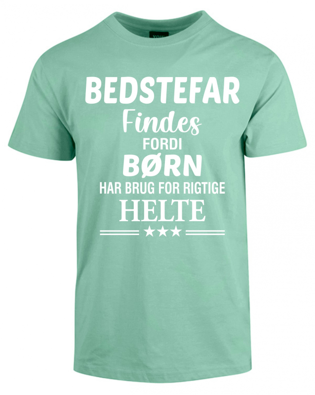 Se Bedstefar findes fars dag t-shirt - Mint hos Babadut.dk