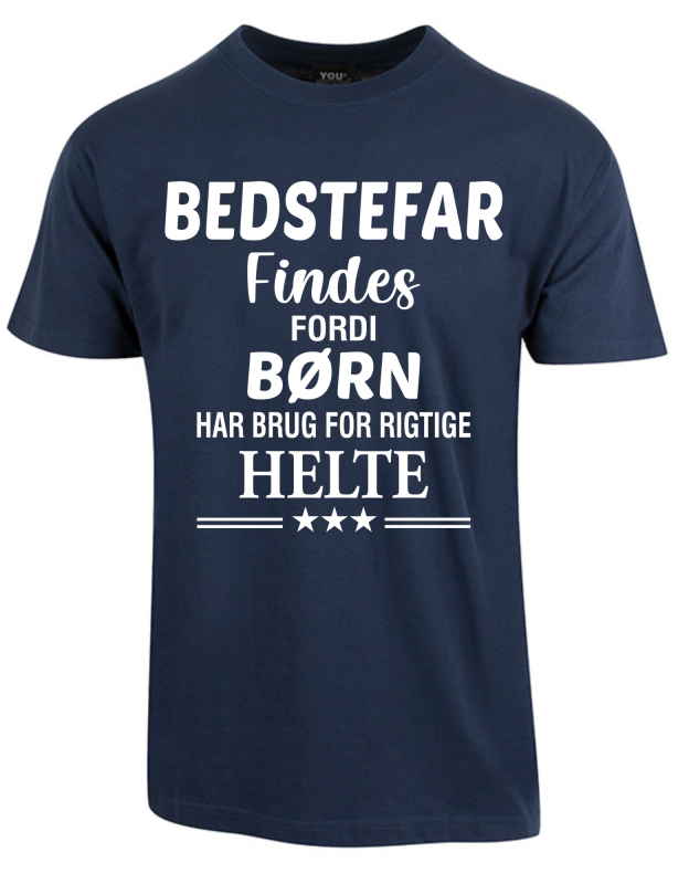 Se Bedstefar findes fars dag t-shirt - Navy hos Babadut.dk