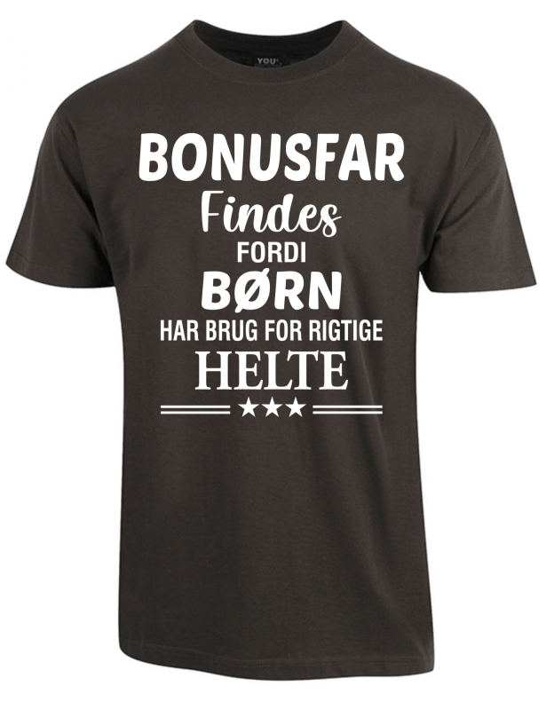 Bonusfar findes fars dag t-shirt – Mørkegrå