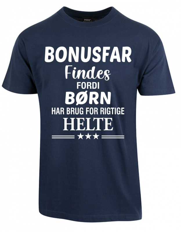 Se Bonusfar findes fars dag t-shirt - Navy hos Babadut.dk