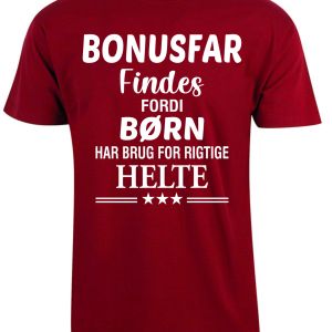 bonusfar t-shirt vinrød