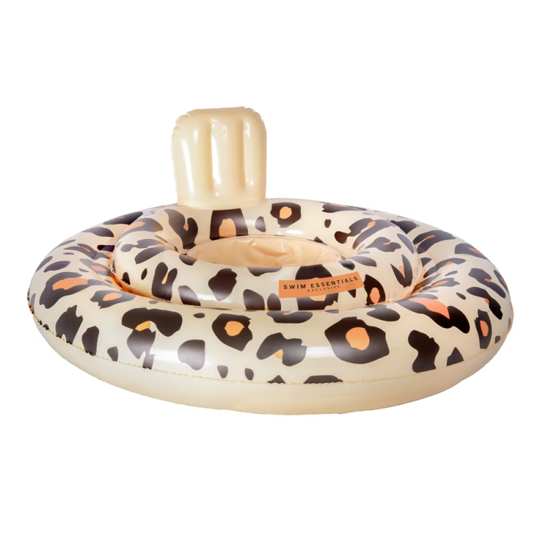 Se Svømmesæde til baby fra Swim Essentials - Beige Leopard hos Babadut.dk