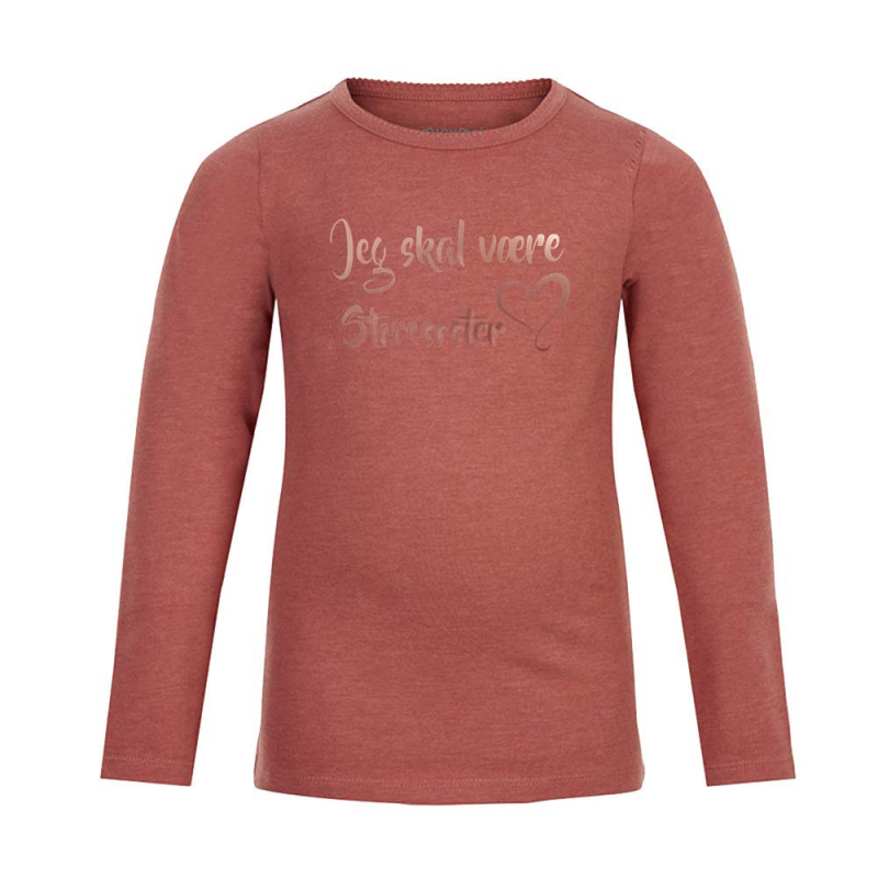 Jeg Skal Være Storesøster Bluse Fra Minymo Canyon Rose
