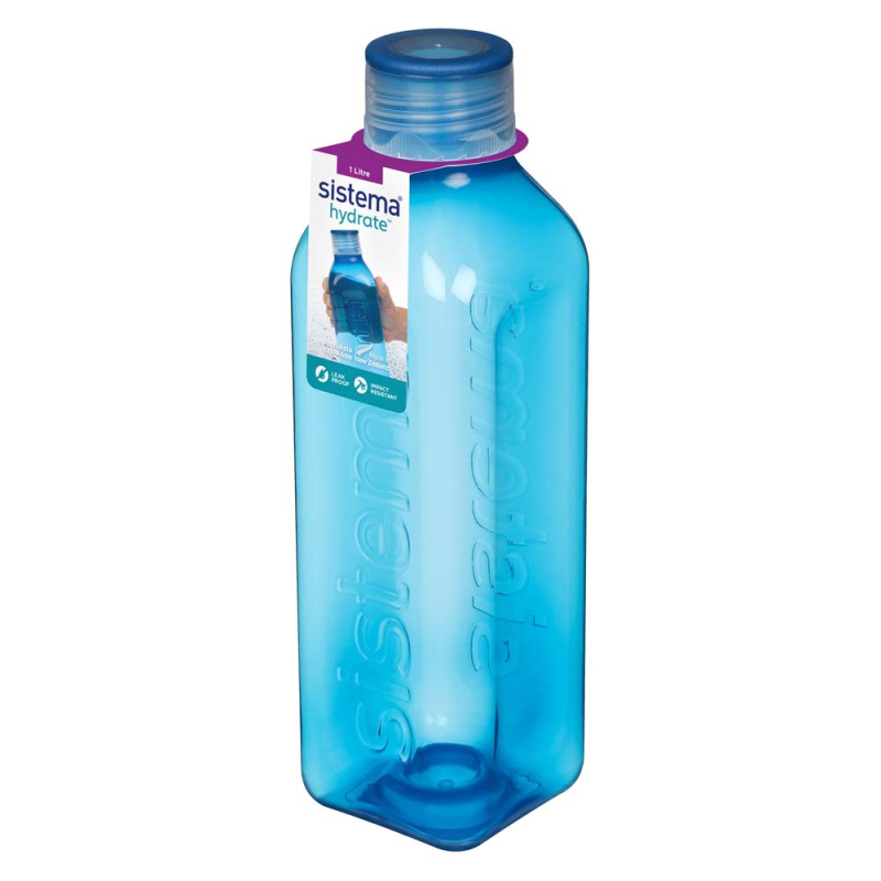 Billede af Sistema Square drikkedunk 1 L. - Ocean Blue hos Babadut.dk