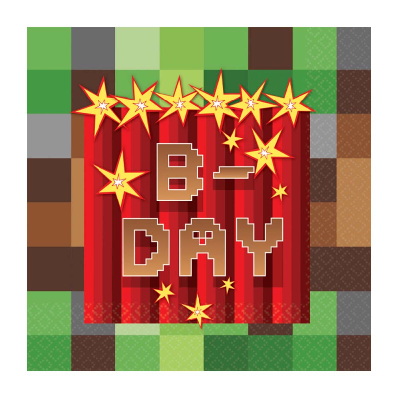 Minecraft / TNT Party servietter  – 16 stk.