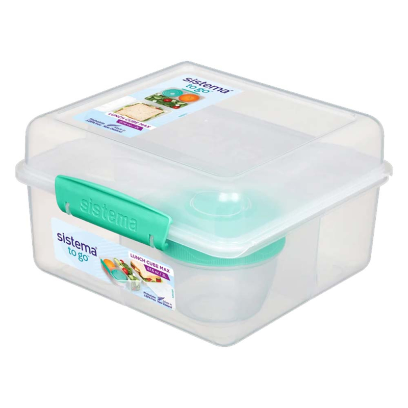 Se Sistema Lunch Cube Max To Go 2l + Yogurt Pot - Madkasse hos Babadut.dk
