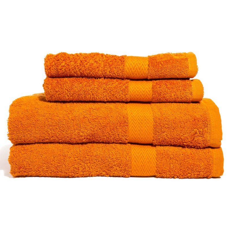 Håndklædesæt i orange - 4 stk.
