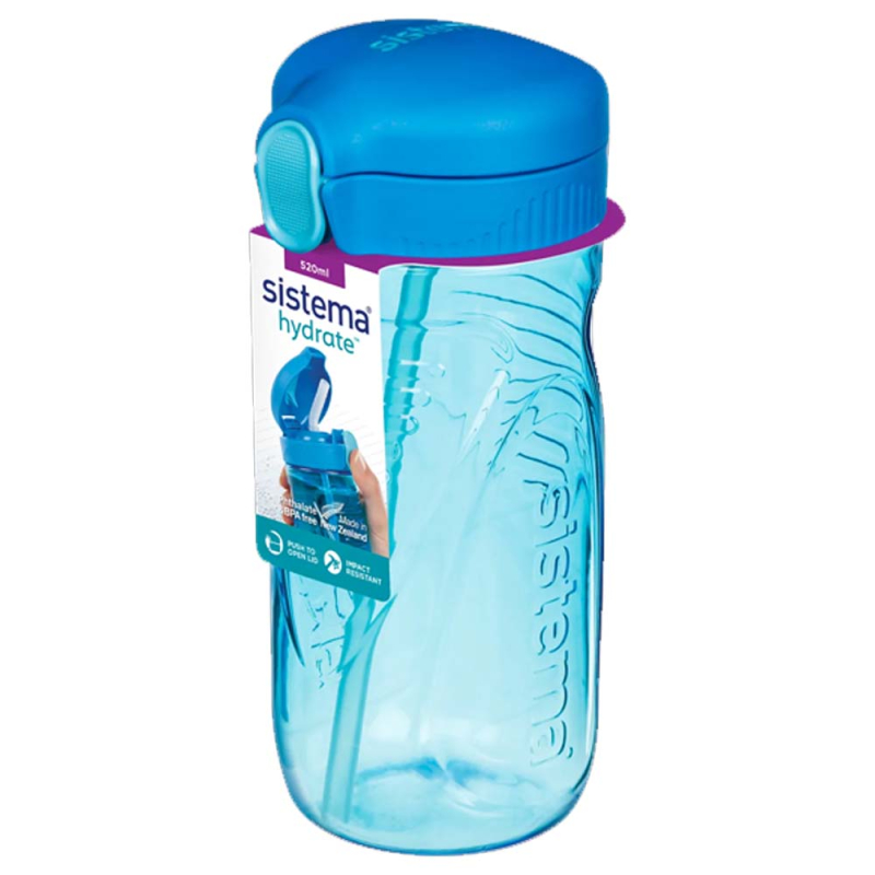 Sistema drikkedunk med sugerør 520 ml - Ocean Blue