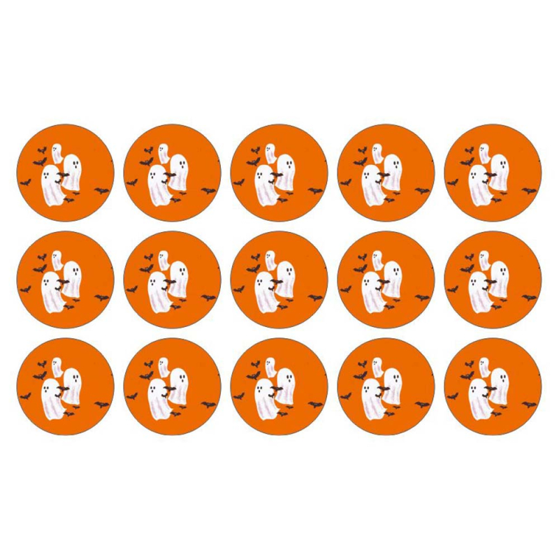 Halloween sukkerprint til muffins – Spøgelser