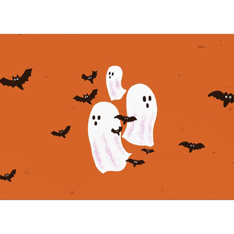 Halloween A4 sukkerprint – Spøgelser