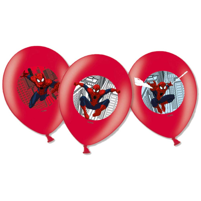 Spiderman balloner - 6 stk.