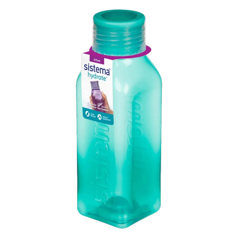 Sistema Square drikkedunk 475 ml - Minty Teal