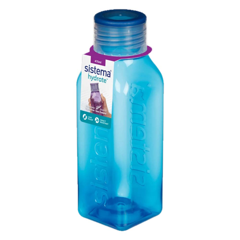 Billede af Sistema Square drikkedunk 475 ml - Ocean Blue hos Babadut.dk