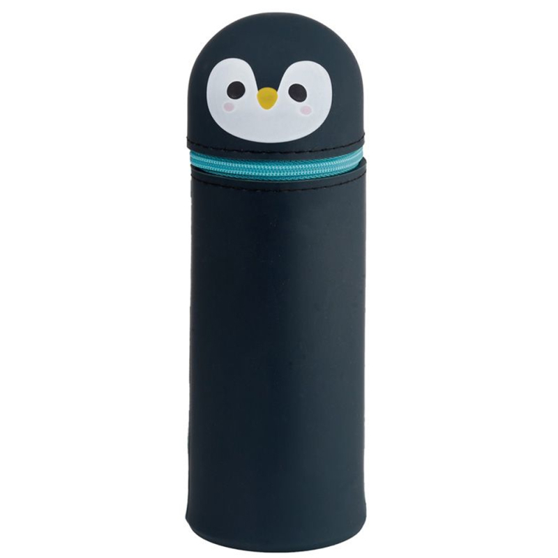 Penalhus i silikone - Kan stå op - Pingvin