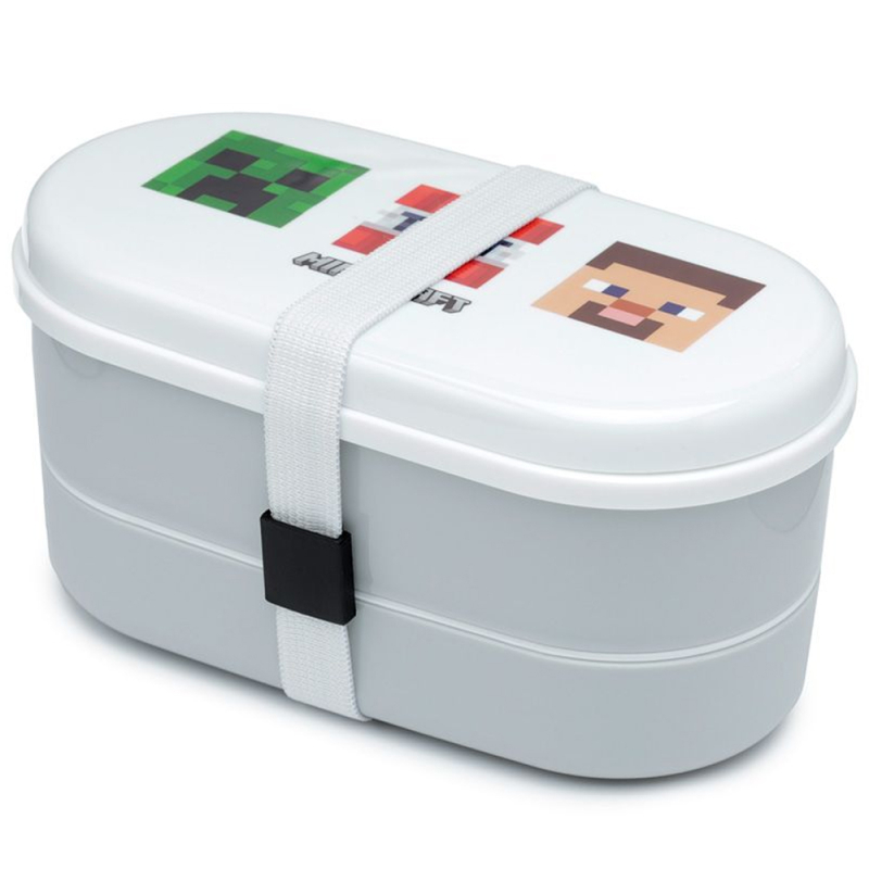#1 - Minecraft madkasse Bento Lunch Box med bestik - Faces