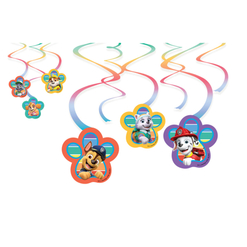 Billede af Paw Patrol Swirl dekorationer