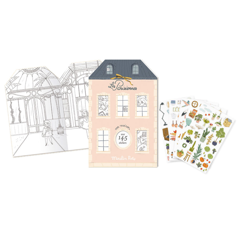 Malebog med klistermærker fra Moulin Roty - Paris