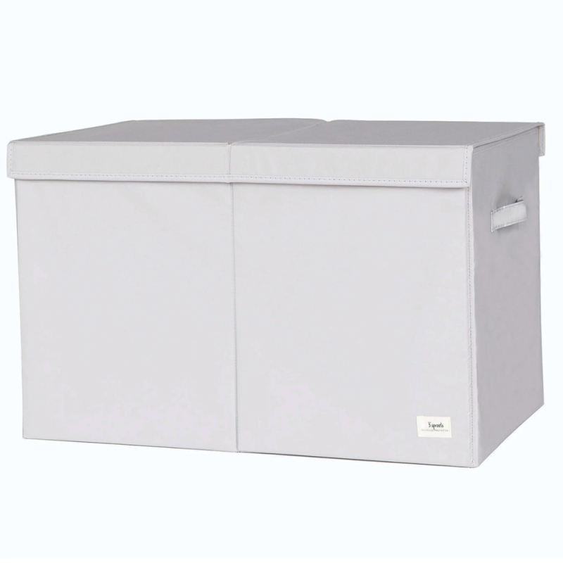 Opbevaringskasse med låg - Gray