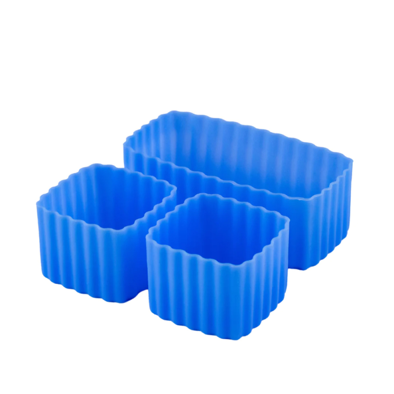 Se Little Lunch Box Co. silikoneforme til madkasser 3 stk - Blueberry hos Babadut.dk
