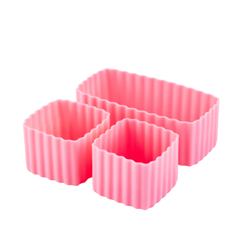 Se Little Lunch Box Co. silikoneforme til madkasser 3 stk - Strawberry hos Babadut.dk