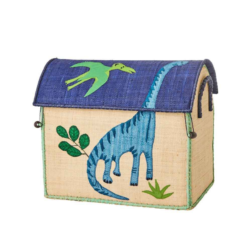 9: Rice opbevaringskasse med låg - Lille Dinosaur