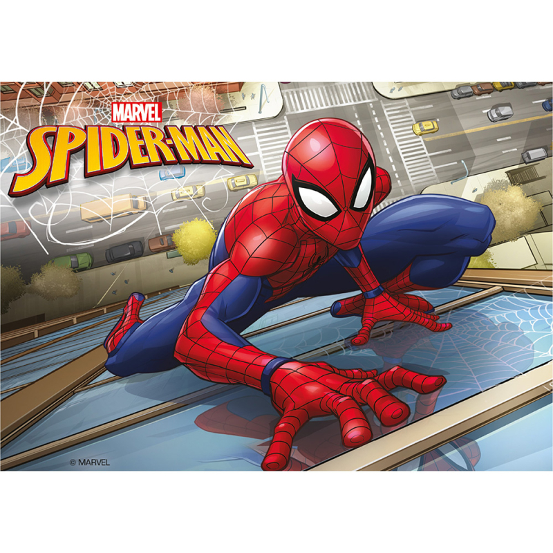 Spiderman A4 sukkerprint – City