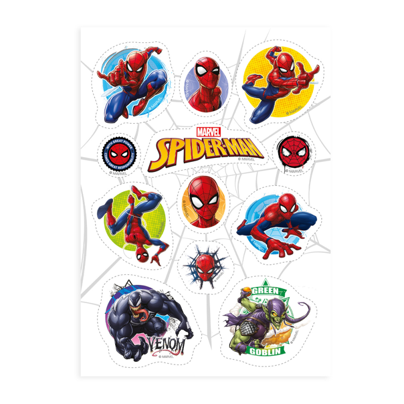 5: Spiderman små kageprint - Klip ud