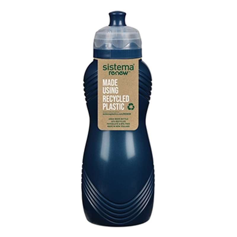Billede af Sistema Wave Bottle drikkedunk i miljøvenlig plast - Navy