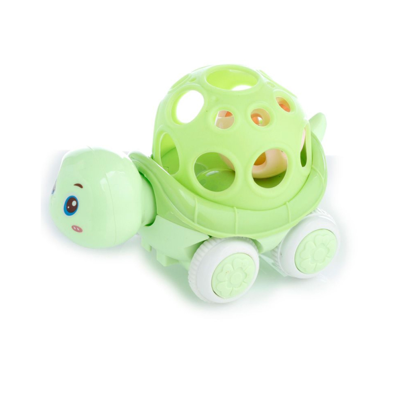 Billede af Soft Shell Skildpadde Legetøj med Klokke Træk/Push - Grøn