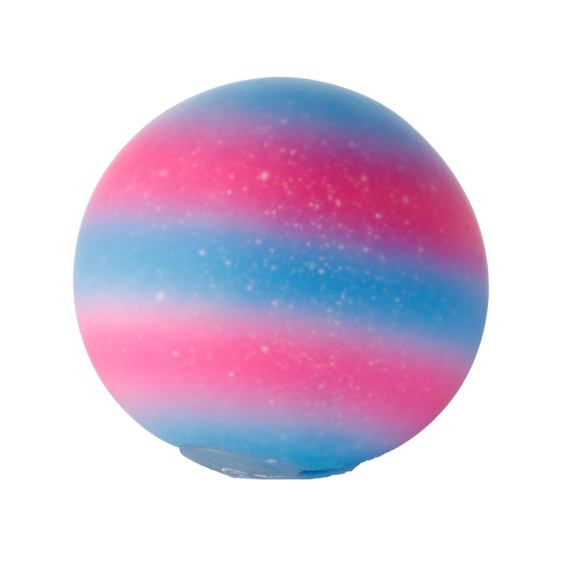 Galaxy Stressbold 9 cm - Blå/pink