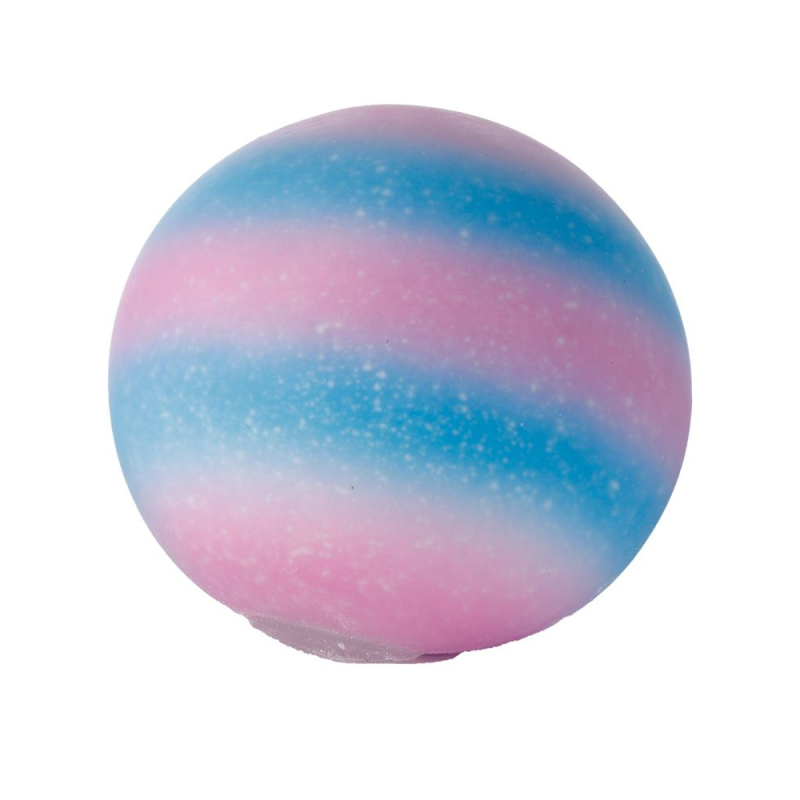 Galaxy Stressbold 9 cm - Lyseblå/rosa