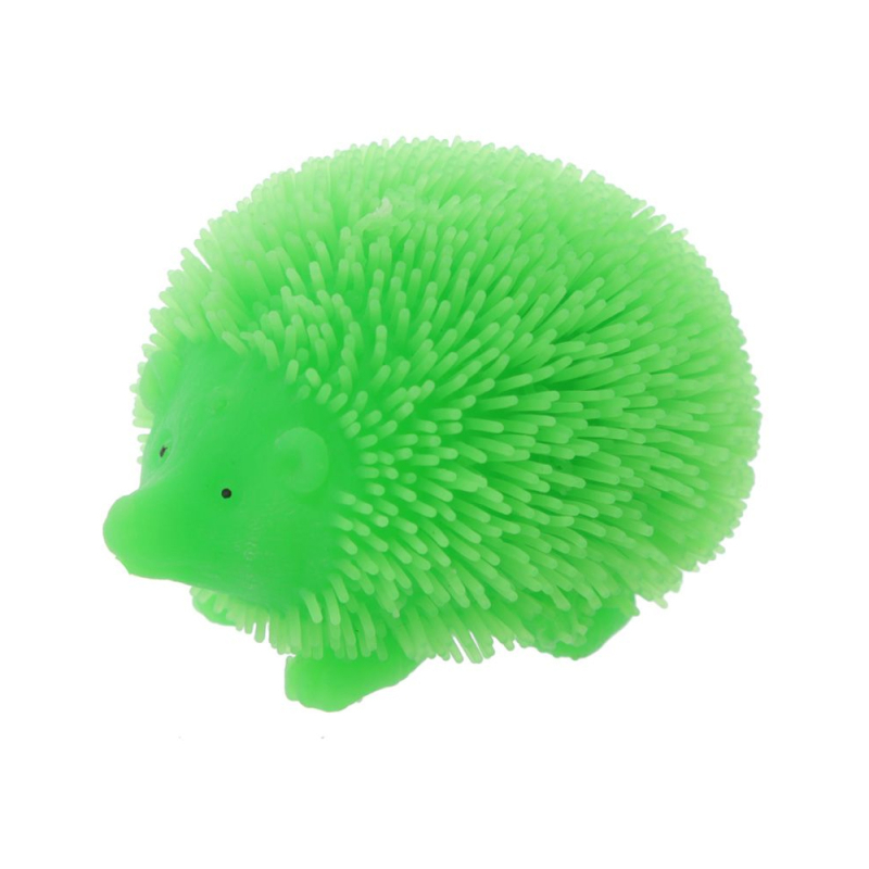 Pindsvin Stressbold med Lys - Grøn