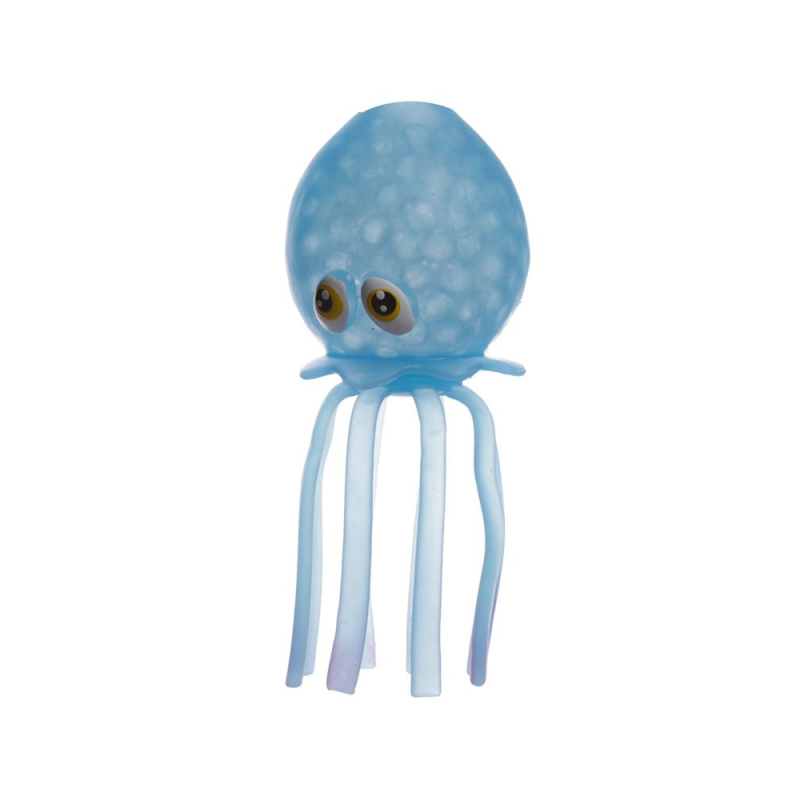 Stressbold Blæksprutte med Perler - Blå