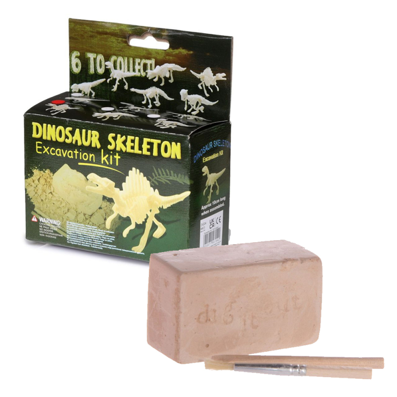 Dinosaur Skelet Dig It Out Kit - Tilfældig dinosaur