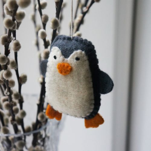 Pingvin julepynt fra gamcha