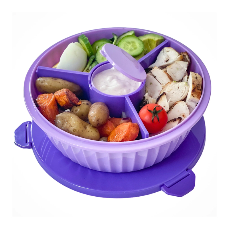 Se Yumbox Poke Bowl madkasse med skillevæg - Maui Purple hos Babadut.dk